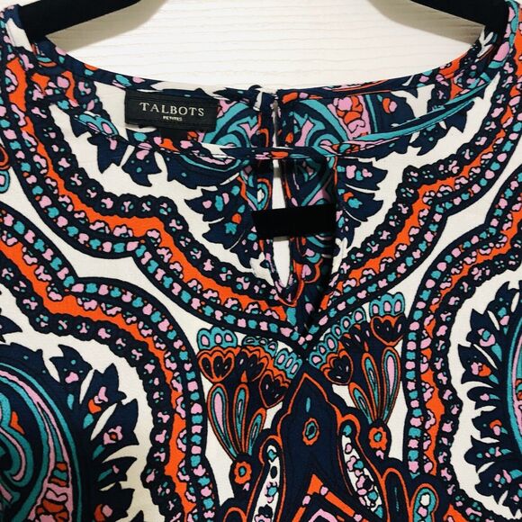 Talbots NEW Paisley Long Sleeve Blouse - Picture 2 of 7